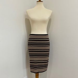 RACHEL Rachel Roy Striped Knit Pencil Skirt